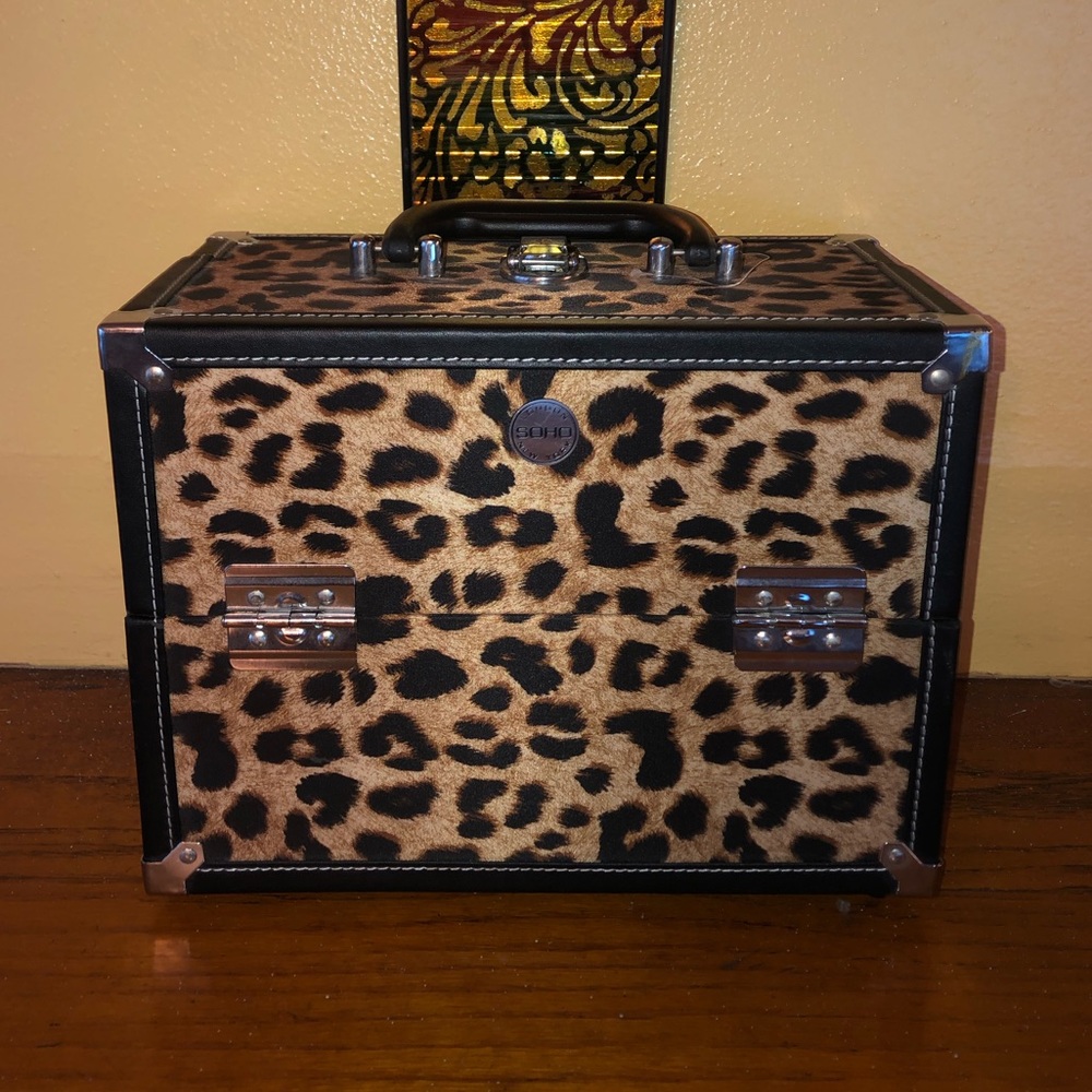 SOHO Makeup Beauty Case - Leopard Print